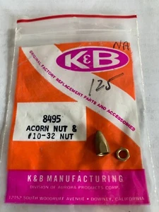 K&B Mecoa Acorn Prop Nut & 10-32 Nut 7.5cc Size Boat Engine Inboard OutboardNOS - Picture 1 of 3