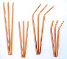 Slim Copper Straight/bent  Metal  Drinking Straws  Reusable Eco + Straw cleaner 