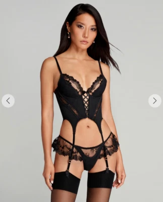 Agent Provocateur Moore Black Basque 36C( US$430) - Image 1 of 4