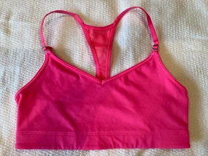 Victoria Secret VSX Sport Pink Unpadded Racerback Bra Size M/M - Picture 1 of 5