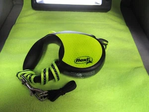 Flexi Neon Yellow Retractable Plastic Dog Leash Small MAX DOG 44LBS - Picture 1 of 2