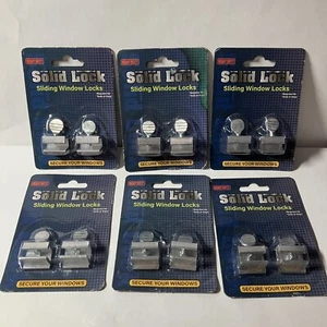 Sliding Window Locks. Security Locks For Home Windows And Screens. 2 Pk. - Picture 1 of 5
