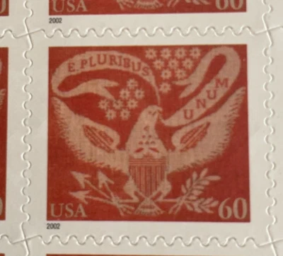 Scott 3646, A2817 2002 USPS Coverlet Eagle, $0.60, PB 10 stamps - Image 1 of 4