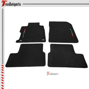 For 12-15 Honda Civic Coupe Black Floor Mats Car Carpet 4PCS w/ Multicolor Sport - Picture 1 of 7