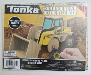 Tonka 3D Wood Model Kit FRONT LOADER construction equipment model activity, New  - Picture 1 of 2