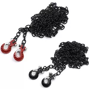 Metal Trailer Hook Tow Chain For 1:10 Traxxas TRX-4 Axial SCX10 D90 TF2 RC Car # - Picture 1 of 13