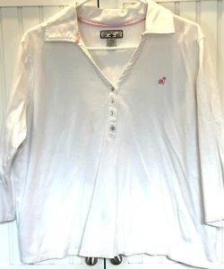 Caribbean Joe Größe 2X weißes 3/4-Arm Oberteil Polo - Bild 1 von 5