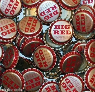 Lote de 25 tapas de botellas de soda pop GRANDES ROJAS forradas de plástico sin usar nuevo stock antiguo Foto 1 de 2