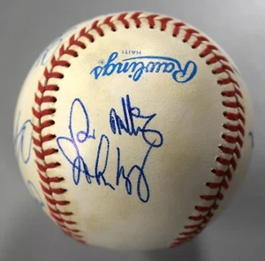 New York Yankees Spring Training Signed Baseball 9 Autographs Mattingly Figueroa - Picture 1 of 5