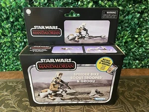 Star Wars: The Mandalorian Vintage Speeder Bike, Scout Trooper und Grogu Action - Bild 1 von 5