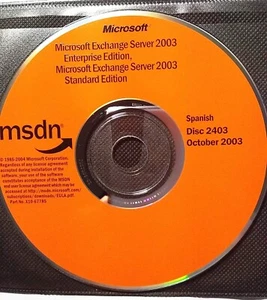 Microsoft Exchange Server 2003 Enterprise / Standard w/ License Spanish - Picture 1 of 1