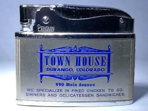 Encendedor Publicitario Plano Casa de Pueblo Restaurante Colorado RARO Hecho en Japón - Imagen 1 de 3