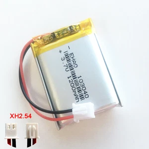 1200mAh 3,7V 103040 Lipo Akku JST XH 2Pin 2,54mm für DVD GPS MP4 - Bild 1 von 12