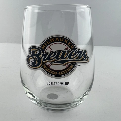 Milwaukee Brewers Seamless Wine Shape Glass Official Boelter/MLBP Cover