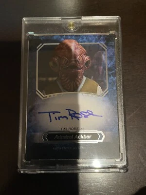 Star Wars Masterwork Signed Autographed Admiral Ackbar Tim Rose Mint Condition - Image 1 of 2