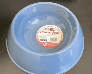 NOS-Pet Food Water Dog JUMBO Bowl Feeder-Blue FREE SHIPPING - Picture 1 of 2