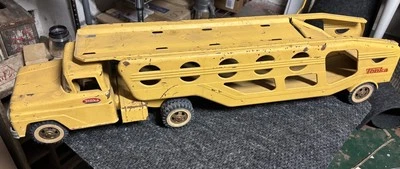 Camión de transporte automático Tonka de 28" vintage de los años 60 #840 acero prensado Foto 1 de 4