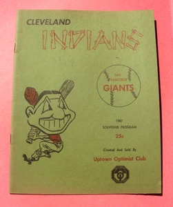 1965 San Francisco Giants vs Cleveland Indians Spring Training Program - Picture 1 of 5