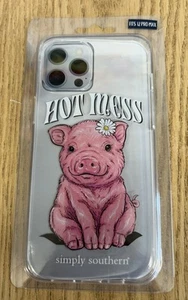 Simply Southern Phone Case. Hot Mess With Pig. Fits 12 Pro-Max. New In Plastic - Picture 1 of 4