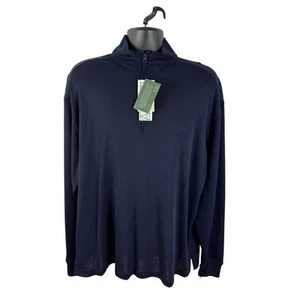 Woolrich Merino Wool Base Layer Territory 1/2 Zip Navy Blue Size XL Mens NEW - Picture 1 of 14