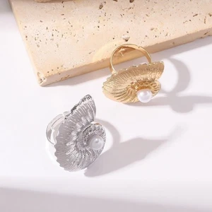 Irregular Vintage Conch Rings Metal Geometric Rings Holiday Party - Picture 1 of 10