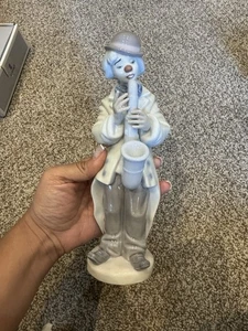 LLADRO 5471 Sad Sax Clown W/ Saxophone Excellent W/ Box - Picture 1 of 9