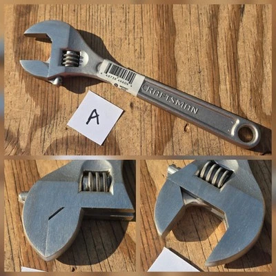 Llave ajustable satinada NOS SEARS vintage Craftsman 10" pulgadas 250 mm 44604 WF EE. UU. Foto 1 de 4