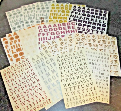 17 Sheets Vintage Mrs Grossman Alphabet Stickers Reflections Papier Gold Silver - Image 1 of 4