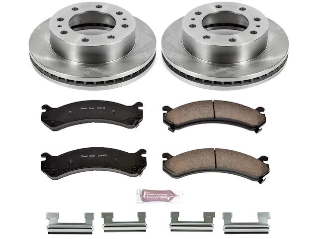 Front Brake Pad and Rotor Kit For 2001-2010 GMC Sierra 2500 HD 2002 2003 MZ665CV - Imagem 1 de 1