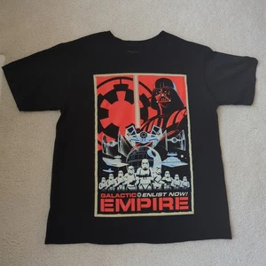 Disney Star Wars Cotton Galactic Empire Vader Enlist Now Men Shirt Size Large - Picture 1 of 4