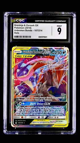 PSA 10 Greninja & Zoroark GX #107 Sun & Moon Unbroken Bonds 2019