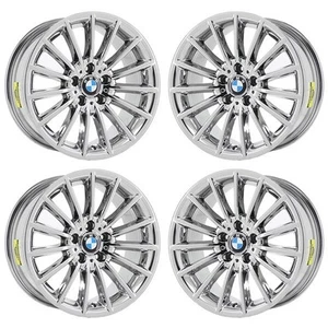 18" BMW 528i PVD Bright Chrome Wheels-C Rims Factory OEM 71409 Exchange 2011-... - Picture 1 of 3