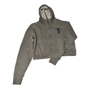 Felpa con cappuccio Vans donna laterale con zip grigia Heather Crop taglia XS - Foto 1 di 6
