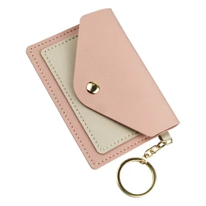 Paquete de tarjetas color caramelo llavero mini billetera monedero hombre mujer soporte mujer - Imagen 1 de 12