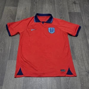 England Mens Away Football Shirt - Red - Nike - Mens Large - Excellent Condition - Picture 1 of 7