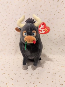 Ty Beanie Ferdinand the Bull MWMT New 6" 15cm Rare Ferdinand Movie Plush w/ Rose - Picture 1 of 9