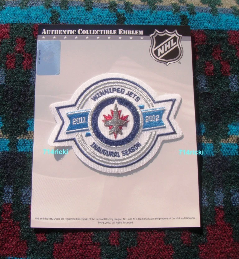 Parche de colección de la temporada inaugural de Winnipeg Jets 2011 2012 oficial de la NHL Foto 1 de 1