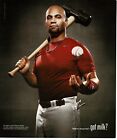 2010 Got Milk Albert Pujols St Louis Cardinals Sledgehammer Bat Vintage Print Ad