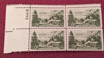 US 3 Cent Nevada First Settlement Centennial 1951 - Block of 4 - Image 1 of 4