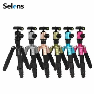 Selens 19.7" Aluminum Mini Camera Tripod Monopod DSLR Stand W/Ball Head Spike - Picture 1 of 18