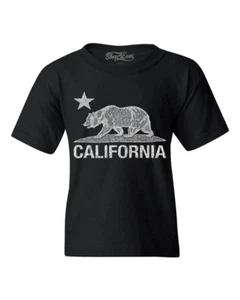 California Vintage White Bear Youth's T-Shirt Cali Pride CA Souvenir Shirts - Picture 1 of 11