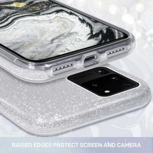 Für Samsung S21 S22 S23 Ultra S20 A12 Bling Glitzer funkelnd weich Gel Handyhülle - Bild 1 von 22