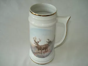 Les Kouba Powder River Muley Deer Stag Buck Royal Ann China Stein Mug #671 USA - Picture 1 of 6