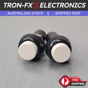 2PCS PBS-11B 12mm White Momentary Push Button Switch (ON)-OFF 2 Pin 3A 250V - Picture 1 of 8