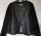 Ladies Ted Baker Black Part Leather Jacket Size 2 BNWOT