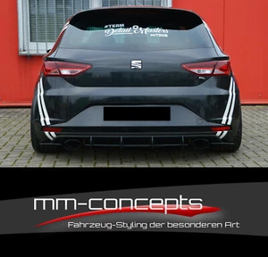 Cup Diffusor + Seiten + Ansatz für Seat Leon 5F Cupra R Heck Stoßstange ABS INE - Bild 1 von 4