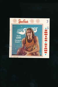 1973-1974 Shur-Fresh Dick Gibbs Seattle Supersonics No Tab