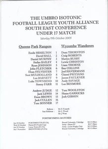 Queens Park Rangers U17 v Wycombe Wanderers U17 2003/4 (11 Oct) Youth Alliance - Picture 1 of 1
