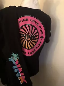 VICTORIAS SECRET PINK BLING TROPICAL PALM Shirt +LEGGING L ❤️❤️❤️❤️ - Picture 1 of 10