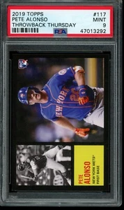 2019 Topps Throwback Thursday #117 Pete Alonso RC SP PSA 9 Mint Rookie Card - Picture 1 of 2